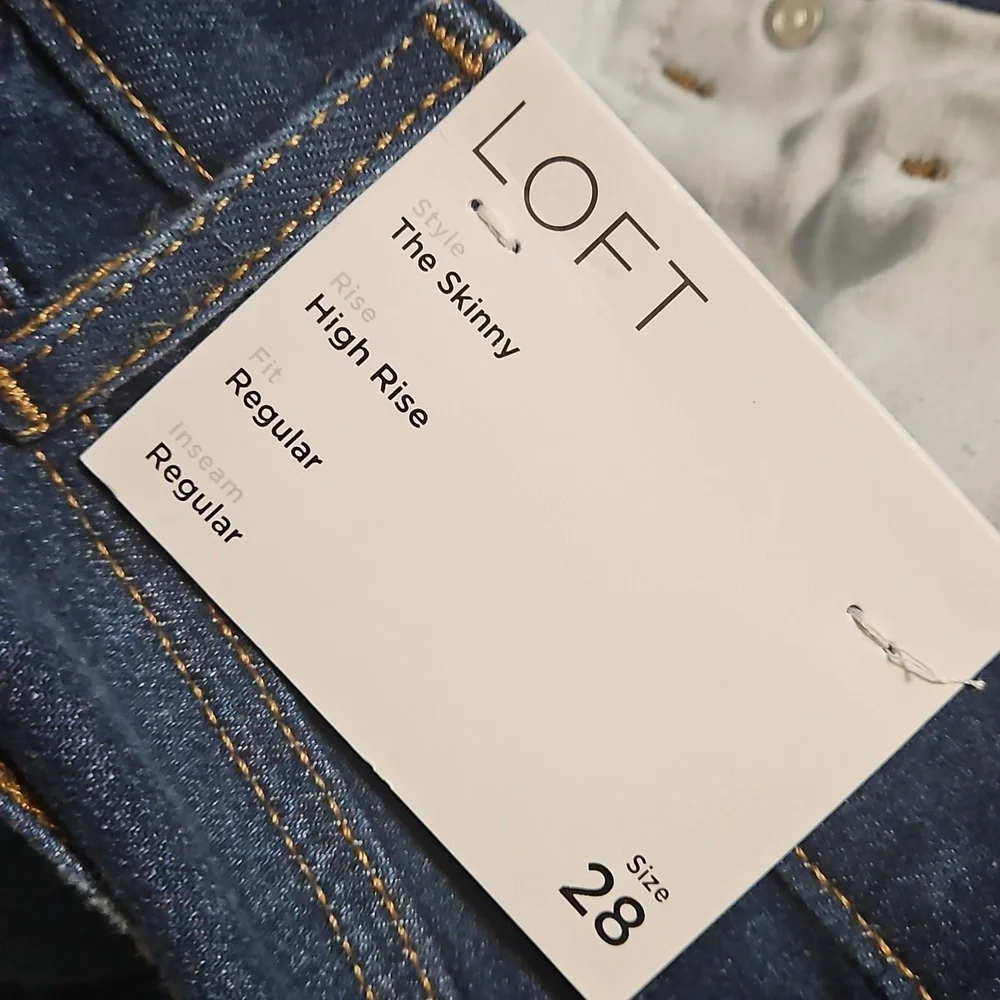 LOFT Dark Blue Skinny Jeans - Picture 11 of 12